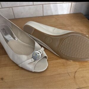Michael Kors Cream Peep-Toe Heels